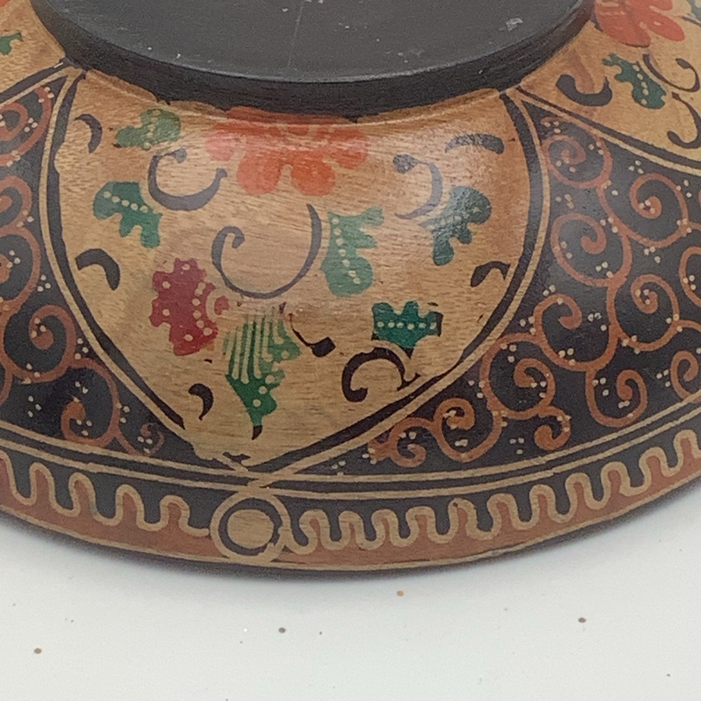 Handcrafted Batik Decorative Wood Bowl - Picture 14 of 16